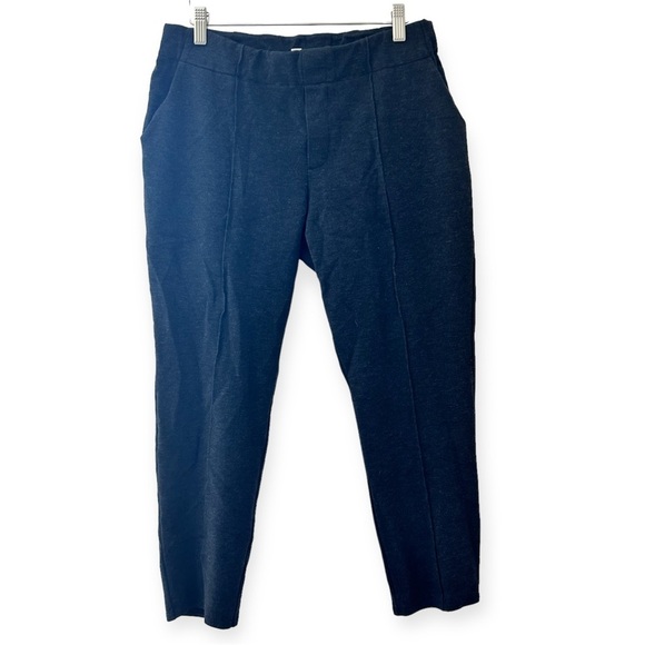 GARNET HILL Comfort Crop Trousers Pull-on Pants Heathered Charcoal Size Medium - Picture 5 of 13